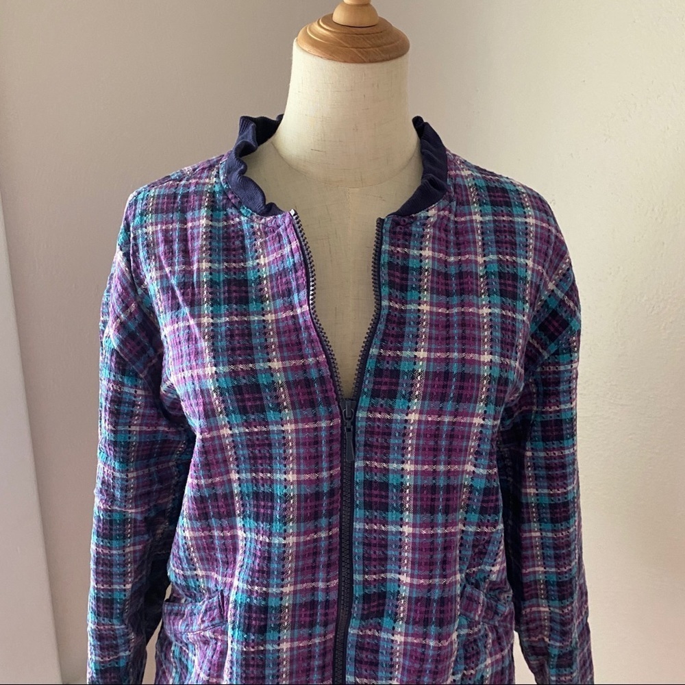 Vintage Basic Editions Checkered Cropped Jacket - image 4